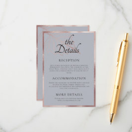 Classic Matt Roos Gold Leaves Trouwdetail Informatiekaartje
