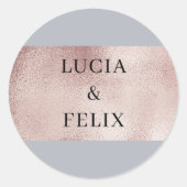 Classic Matt Roos gouden bladeren bruiloft Ronde Sticker (Voorkant)