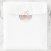 Classic Matt Roos gouden bladeren bruiloft Ronde Sticker (Tas)