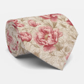 Classic Men Gifts Peonies Floral Stropdas (Opgerold)