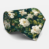 Classic Mens Fashion Gardenias Flower Stropdas (Opgerold)