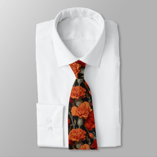 Classic Menswear Ties Carnation Floral Stropdas (Gebonden)