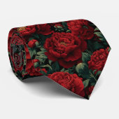 Classic Menswear Ties Peonies Flower Stropdas (Opgerold)