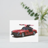 Classic Mercedes Benz SLR300 Poster voor golfslag Briefkaart (Staand voorkant)
