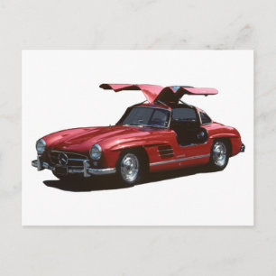 Classic Mercedes Benz SLR300 Poster voor golfslag Briefkaart