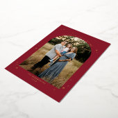 Classic Merry Christmas Arch Photo Folie Feestdagenkaart (Gedraaid)