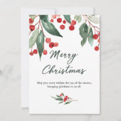 Classic Merry Christmas Card with Warm Winter Wish Kaart (Voorkant)