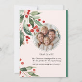 Classic Merry Christmas Card with Warm Winter Wish Kaart (Achterkant)