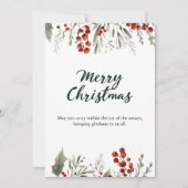 Classic Merry Christmas Card with Warm Winter Wish Kaart (Voorkant)