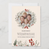 Classic Merry Christmas Card with Warm Winter Wish Kaart (Achterkant)