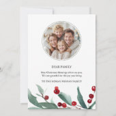 Classic Merry Christmas Card with Warm Winter Wish Kaart (Achterkant)