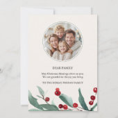 Classic Merry Christmas Card with Warm Winter Wish Kaart (Achterkant)