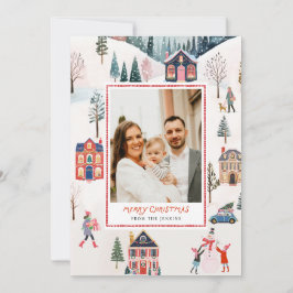 Classic Merry Christmas Foto Wenskaart Kaart