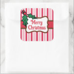 Classic Merry Christmas Pepermunt Stickers<br><div class="desc">Het ontwerp komt uit de oorspronkelijke kunst.</div>