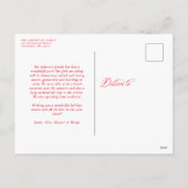 Classic Merry Christmas script twee foto's rood Feestdagenkaart (Achterkant)