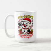 Classic Merry Christmas Snowman Mug Elegant Festiv Koffiemok (Links)