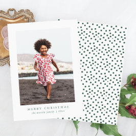Classic Merry Christmas Stippen Vakantie Fotokaart Feestdagenkaart