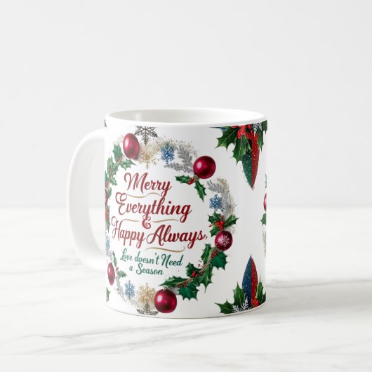 Classic “Merry Everything & Happy Always”  Koffiemok (Voorkant links)