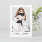 Classic Merry Red Pset Print Feestdagenkaart (Staand voorkant)