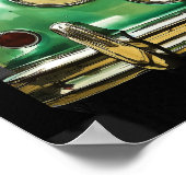 Classic Metallic Green Jaguar Sedan Poster (Hoek)