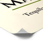 Classic Mexican Margarita with Salt Rim Recipe Art Poster (Hoek)