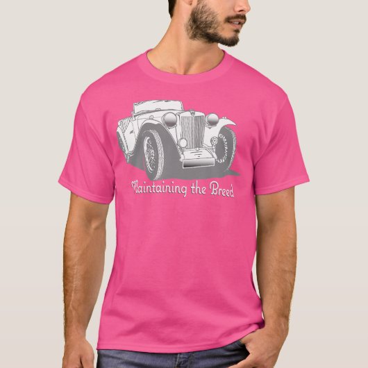 Classic MG TC Roadster T-shirt (Voorkant)