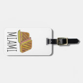 Classic Miami Cuban Sandwich Ham Pork Swiss Cheese Bagagelabel (Voorkant horizontaal)