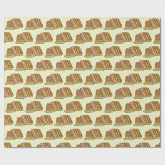 Classic Miami Cuban Sandwich Ham Pork Swiss Cheese Cadeaupapier (Vlak)