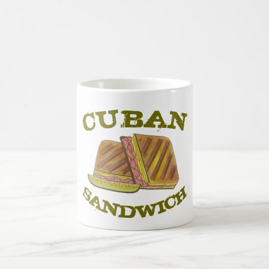 Classic Miami Cuban Sandwich Ham Pork Swiss Cheese Koffiemok (Center)
