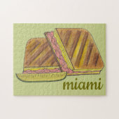 Classic Miami Cuban Sandwich Ham Pork Swiss Cheese Legpuzzel (Horizontaal)