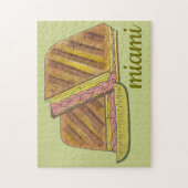 Classic Miami Cuban Sandwich Ham Pork Swiss Cheese Legpuzzel (Verticaal)