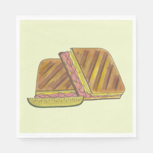 Classic Miami Cuban Sandwich Ham Pork Swiss Cheese Servet