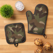 Classic Military Camouflage Pattern Ovenwant & Pannenlap Set (Top down)