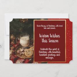 Classic Milk and Cookies Flat Holiday Kaart