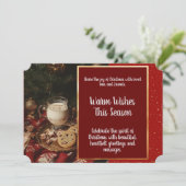 Classic Milk and Cookies Flat Holiday Kaart (Staand voorkant)