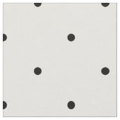 Classic Mini Black & Vanilla Polka Dots Pattern Stof (Close Up)
