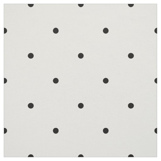 Classic Mini Black & Vanilla Polka Dots Pattern Stof (Swatch)