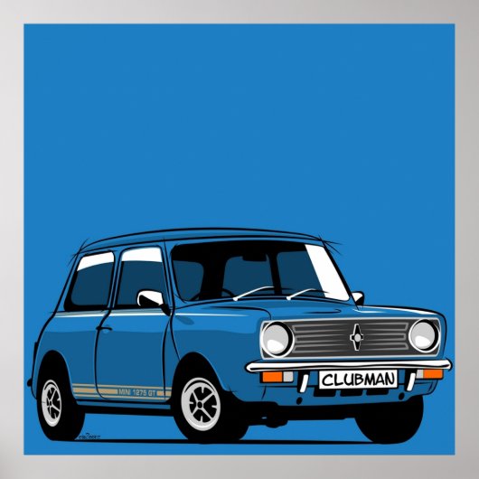 Classic Mini Clubman 1275 GT Poster (Voorkant)