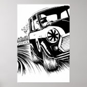 Classic mini Racing Artwork Poster (Voorkant)