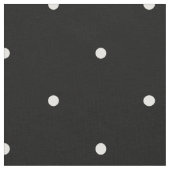 Classic Mini Vanilla & Black Polka Dots Pattern Stof (Close Up)
