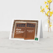 Classic Mini Verjaardag Kaart (Gele Bloem)