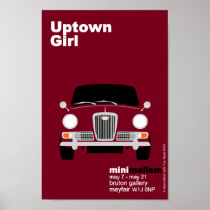 Classic Mini Wolseley Hornet-minimalistische kunst Poster