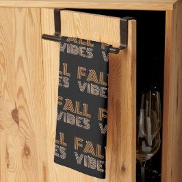 Classic Minimaal Herfst Thema | Herfst Vibes Black Theedoek