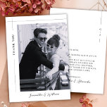 Classic Minimal Black and White Photo Wedding Bedankkaart<br><div class="desc">Minimalist, stylish, and elegant one-photo wedding thank you card. Thank your guests with this elegant minimalist wedding photo thank you card. Featuring a clean layout, refined typography, and a timeless black and white aesthetic, it’s perfect for modern and classic wedding styles alike. Easily customize the photo and message to create...</div>