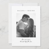 Classic Minimal Foto zwart-wit Save The Date (Voorkant)