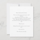 Classic Minimal Hello Baby Photo Announcement Card (Achterkant)