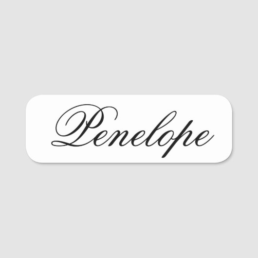 Classic Minimal Personalized Typography Custom Naamplaatje (Voorkant)