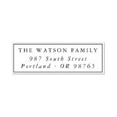 Classic Minimal Rechthoekig Lijst Retouradres Zelfinktende Stempel (Design)