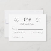 Classic Minimal Wedding RSVP Card Kaartje (Voorkant)