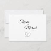 Classic Minimal Wedding RSVP Card Kaartje (Achterkant)